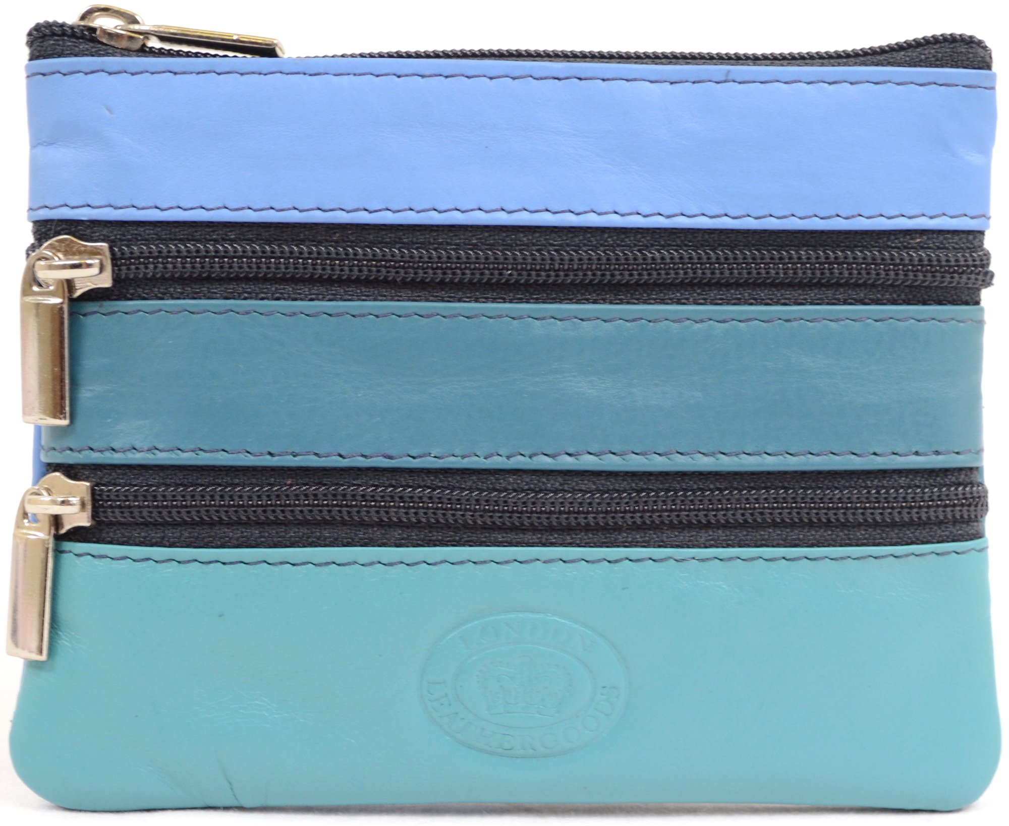 Ladies/Womens Soft Leather Handy Coin/Money Purse (Ocean)