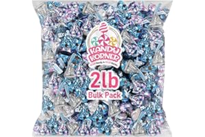 KANDY KORNER Hersheys Kisses Easter Milk Chocolate, Milklicous and Vanilla Frosting Assorted Variety Kisses Mix for Easter, Passover, Baskets, Decorations - Hershey Kisses Chocolate Bulk for Spring Events (2 Lb, Easter Mix)