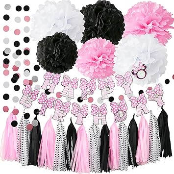 Minnie Mouse Party Decorations Minnie Mouse Happy Birthday Party