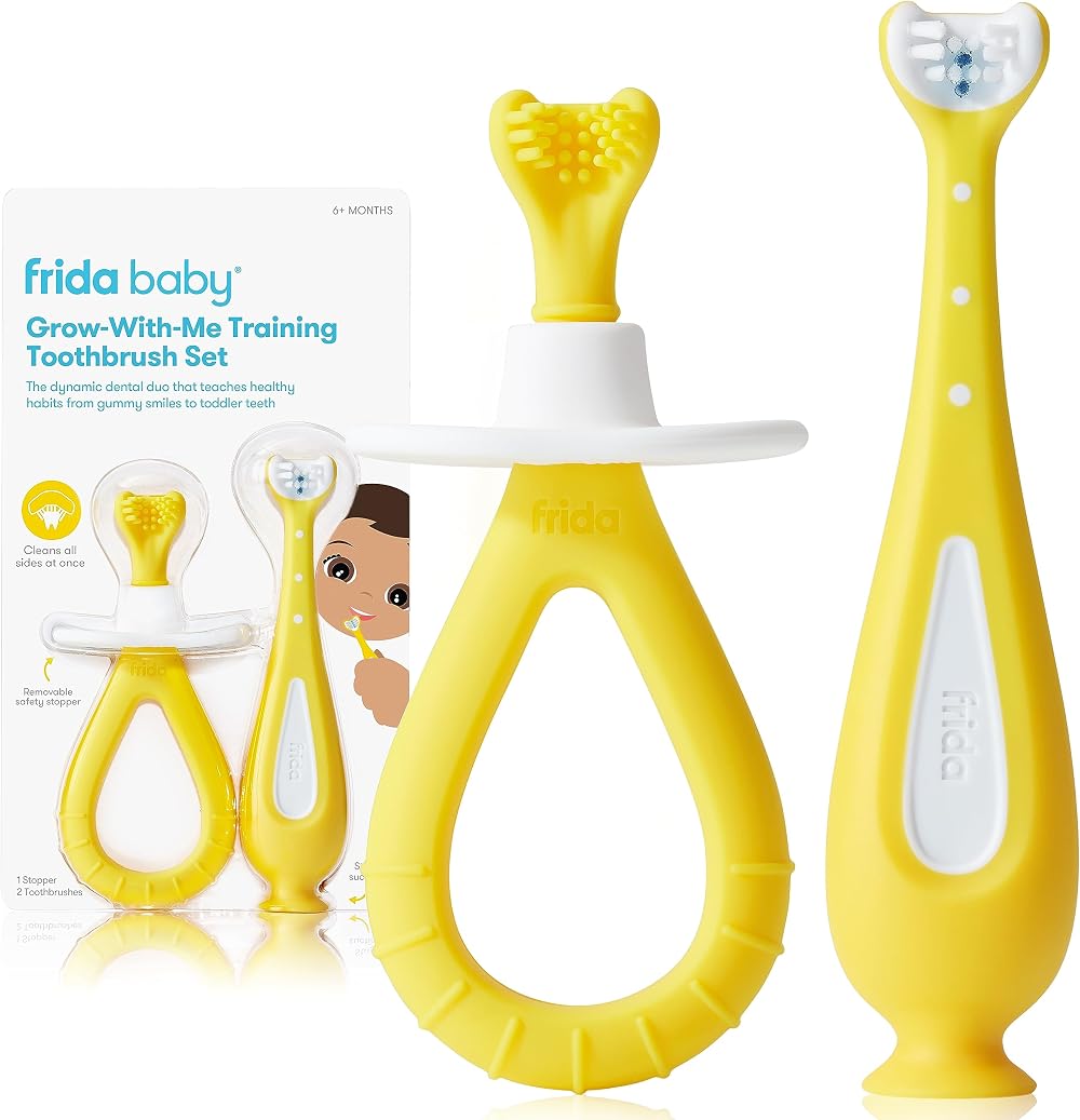 Frida Baby Grow-with-Me Toothbrush Set 1 Baby + 1 Toddler 6-24 Months