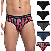 Expertoftio Men's Briefs Underwear, Sport Quick Dry Athletic Underwear Briefs, Moisture Wicking Pack, Anti Chafing