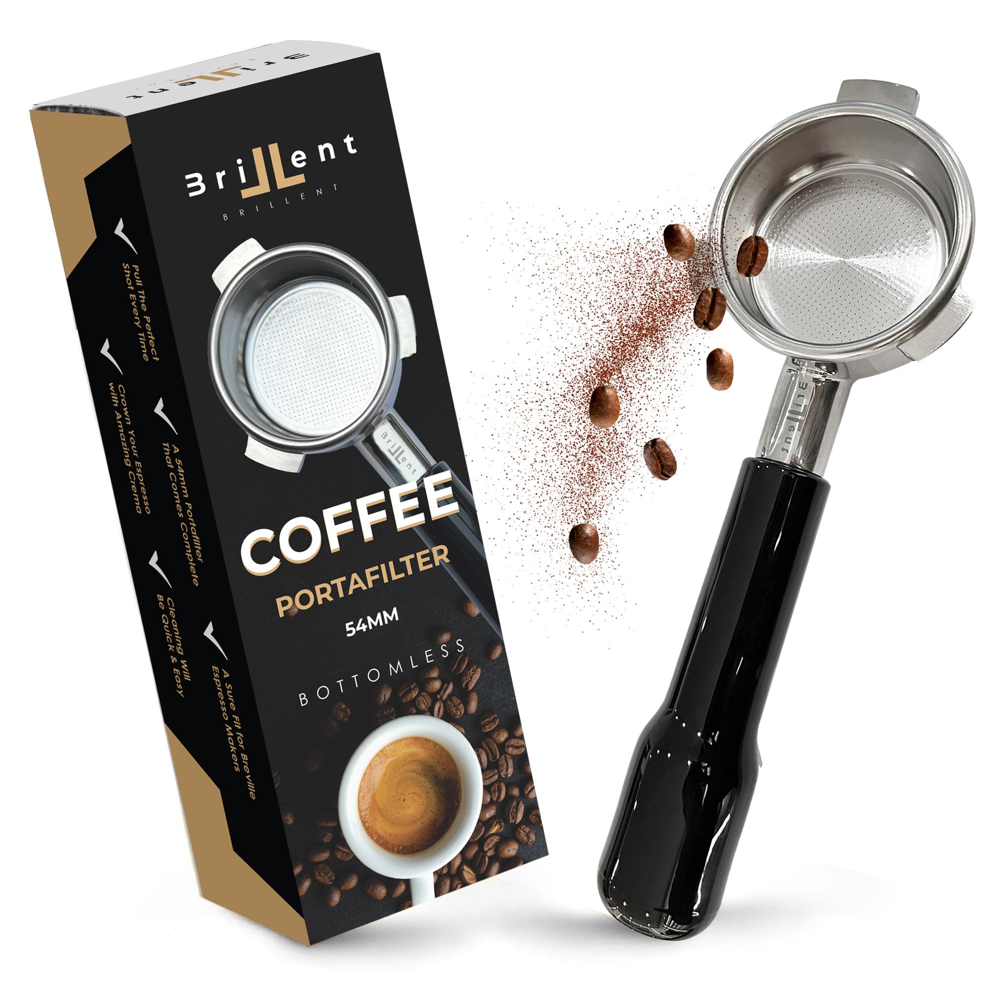 Mua 54mm Bottomless Portafilter with Double Shot Filter Basket