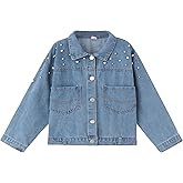Banibear Girls' Pearls Denim Jacket Outerwear