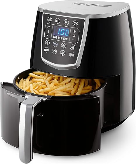Amazon De Gemlux Air Fryer Xl 4l 1400w Heissluftfritteuse Digital Fur Zuhause Touch Sensoren Led Display 8 Garprogramme 60 Min Timer Friteuse Ohne Ol Fur Gesunde Snacks Fur Spulmaschinen Geeignet Af 15