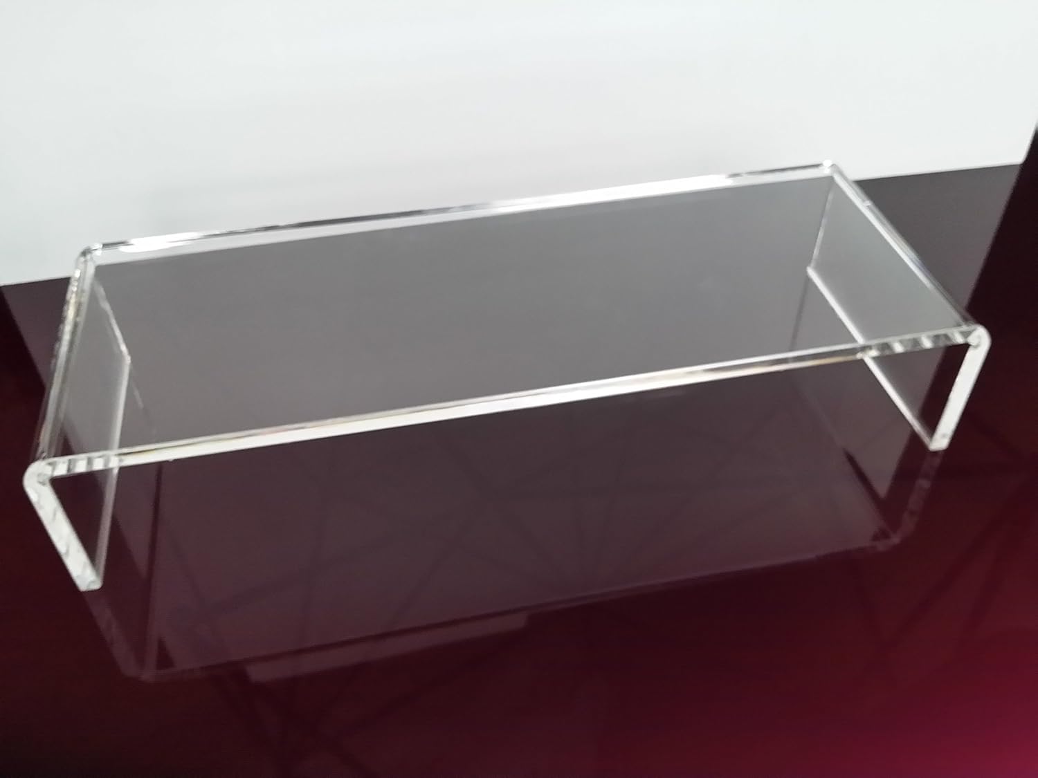 clear plastic tv stand