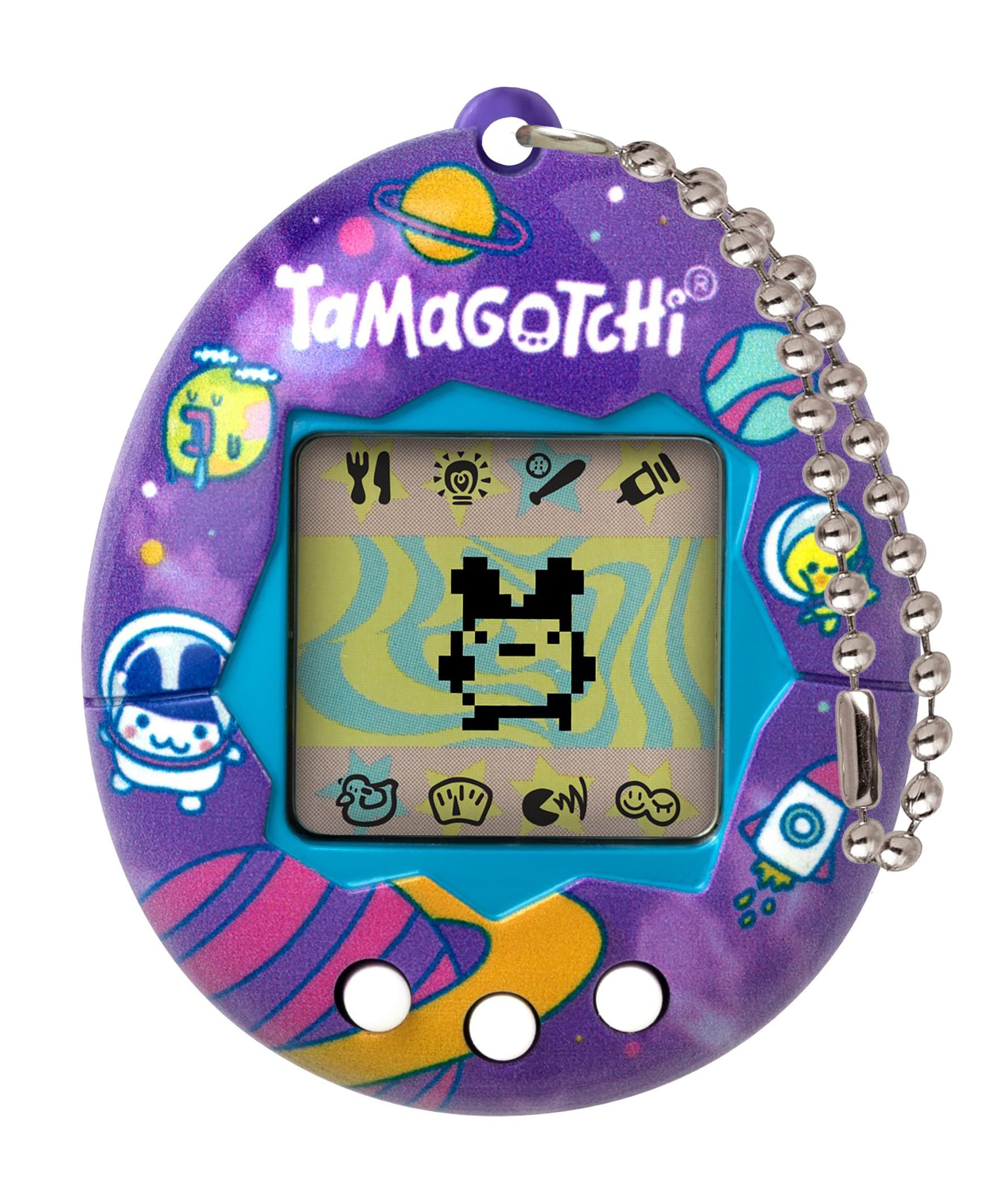 Bandai Tamagotchi Original Tama Universe Shell | Tamagotchi Original Cyber Pet 90s Adults and Kids Toy with Chain | Retro Virtual Pets are Great Boys and Girls Toys or Gifts for Ages 8+