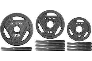 CAP Barbell 2-Inch Olympic Cast Iron Plate Weight Set | 75-285 lbs | Multiple Options