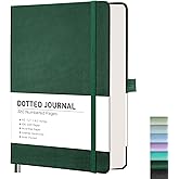RETTACY Bullet Dotted Journal, A5 Dotted Notebook Journal with 320 Numbered Pages, 5.7'' × 8.3'', Medium Size, 100 GSM Thick 