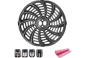 GWY Air Fryer Grill Plate for Gourmia GAF686 GAF698 Air Fryer, Oval Nonstick 9.3''×8.9'' Air Fryer Replacement Parts Rack Tra