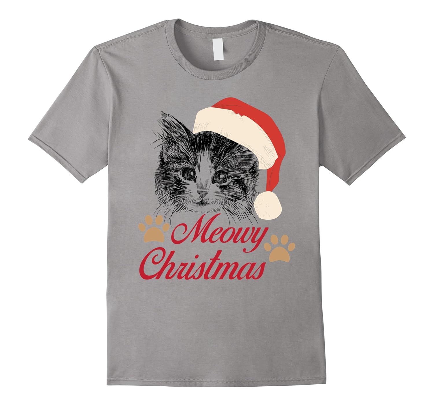 Meowy Christmas Funny Christmas Cute Cat Lover T-Shirt 3-ANZ