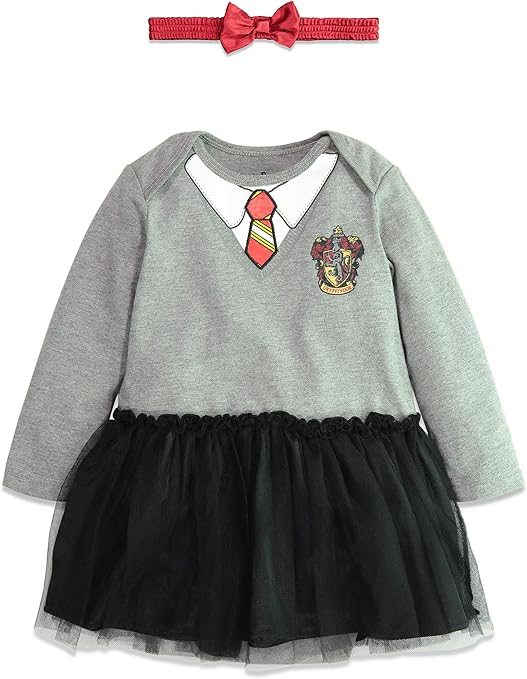 Harry Potter Hermione Baby Girls Long Sleeve Costume Bodysuit Dress 36 Months, Babies' Costumes