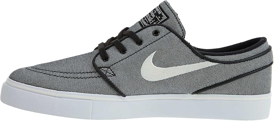 nike sb janoski black & white canvas skate shoes