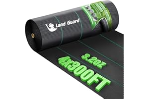 Land Guard 4ft x 300ft Weed Barrier Fabric Heavy Dusty, Ground Cover, Weed Mat, Woven Landscape Fabric for Garden, Lawn and Outdoor Project