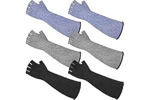 JenPen 3 Pairs Protective Arm Sleeves Arm Protectors for Thin Skin and Bruising Cut Resistant Sleeve Level 5 Burn Protection