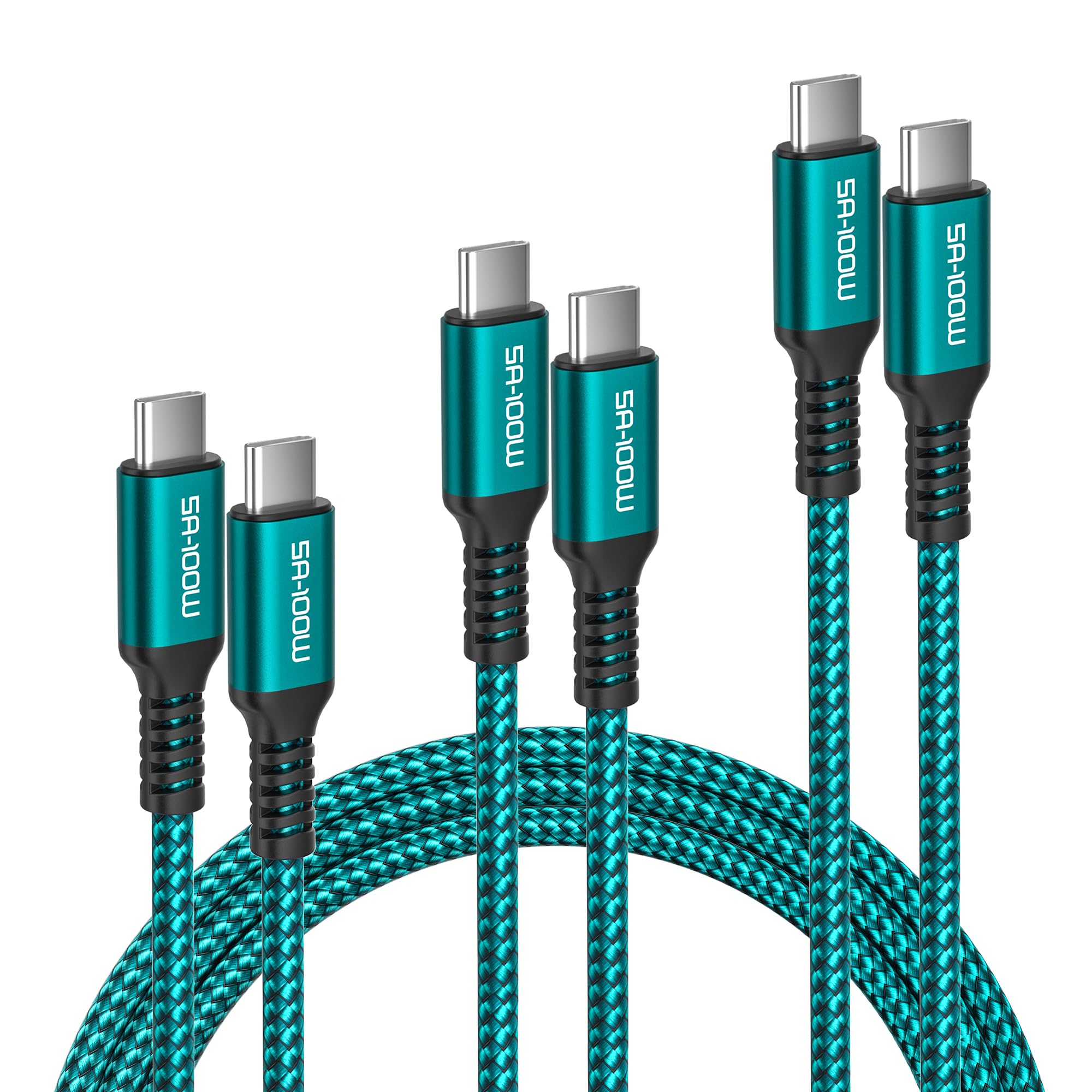 Photo 1 of Elebase USB C to USBC 100W Charger Cable 3.3/6.6/10FT 3Pack,Type C PD Fast Car Charging Cord for Apple iPhone 16 Pro Max Plus 15,MacBook,iPad Pro 10 Air 4 5 Mini 6,Samsung Galaxy S24 A23 Z Flip Fold 6