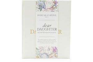 DUNCAN & STONE PAPER CO. Mother Daughter Journal – Durable Dear Daughter Journal Keepsake – Linen Baby Memory Book - Unique Gifts for Daughter (Cream, 230 Pages)