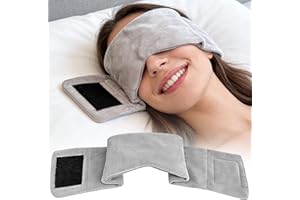 FIONSUN Weighted Sleep Mask for Sleeping Black - Long Strip Design with Built-in Weights for Anxiety Relief & Secure Sleep, S