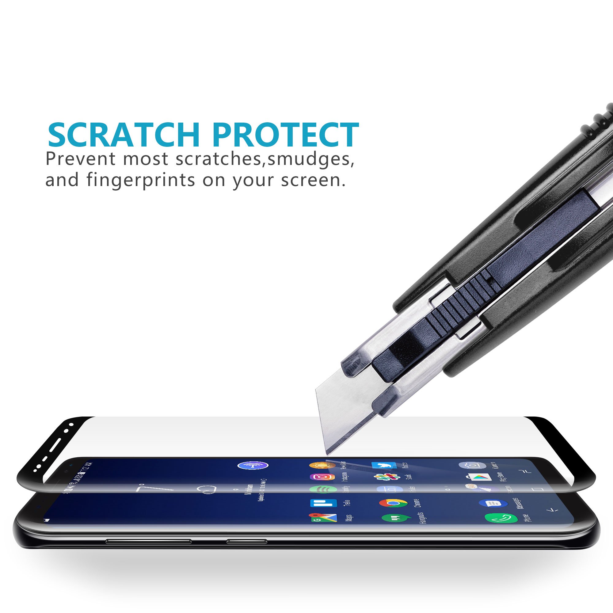 Samsung Galaxy Note 8 Privacy Screen Protector Tempered Glass,VIEE [9H Hardness][No Bubble][Anti Peeping] Privacy Tempered Glass (Note 8 Black)