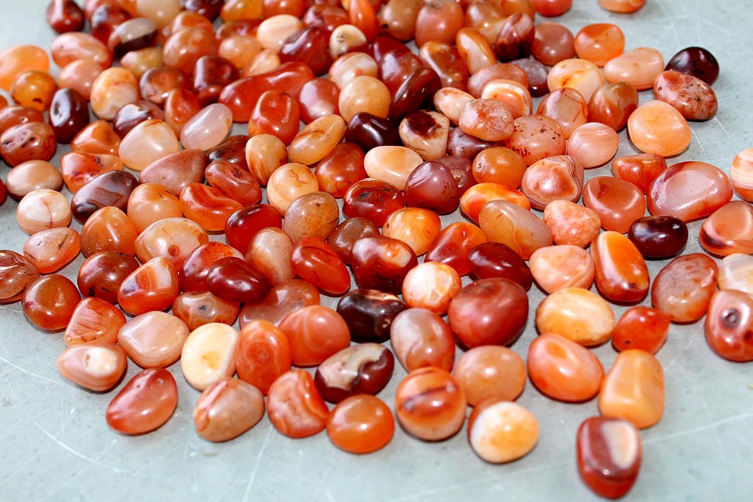 Indoor Fountains & Accessories - Wow Carnelian Tumbled Stone 100 Grams Genuine Approx. 0.75