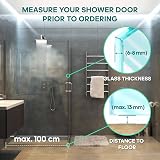 MEISTERFAKTUR Black Shower Screen Seal Strip 6-8mm Glass Water Deflector 100cm view 7