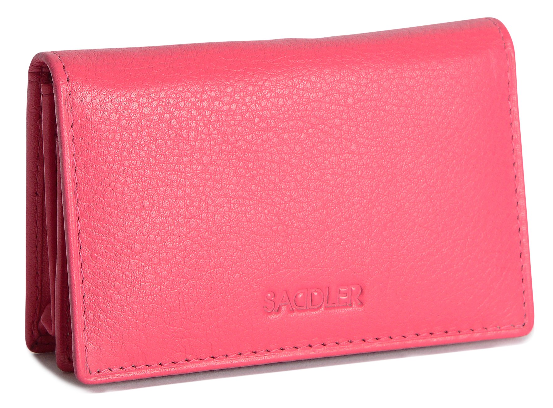 SADDLER Women's RFID Real Leather Slim Credit Card Case | Travel Bank & Business Card Holder | Compact Name Card Wallet for Debit, Credit, ID | Luxury Gift Boxed