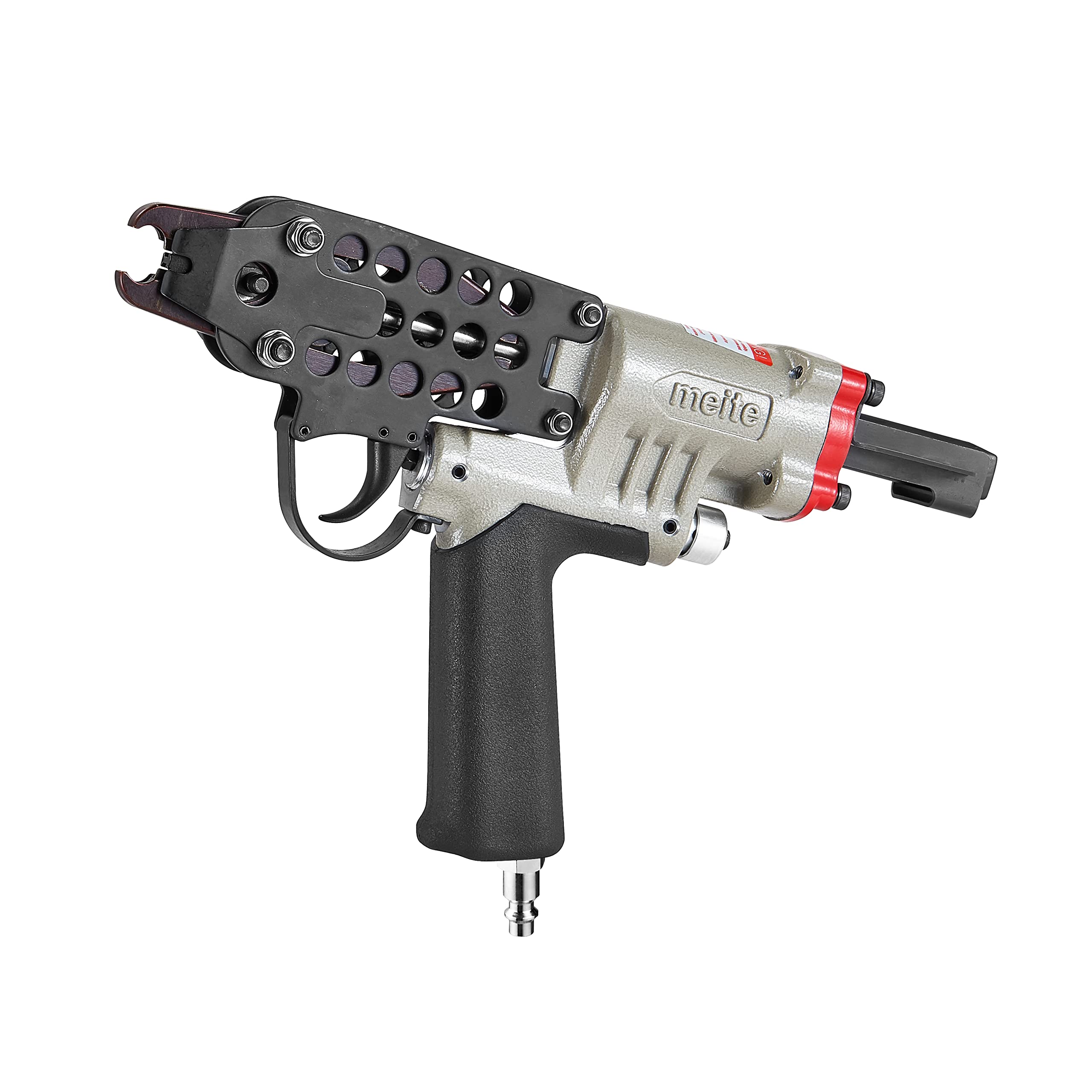 meite SC7C Pneumatic Hog Ring Gun, 15 Gauge 3/4" Crown Hog Ring Pliers, 5.5-6.0 mm Closure, Air C Ring Stapler for Mattress, Seat Assembly, Wire Cages, and Fencing