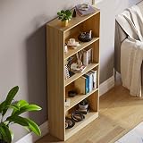 Vida Designs Cambridge 4 Tier Large Bookcase Oak Wood Shelving Unit view 7