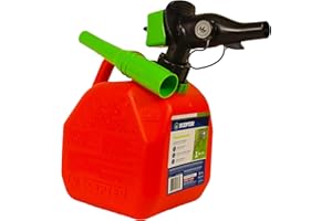 Scepter FR1G152 Fuel Container with Spill Proof Smart Control Spout with Bonus Spout Extender, Red Gas Can, 1 Gallon