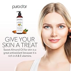 PURA D'OR 16 Oz ORGANIC Sweet Almond Oil