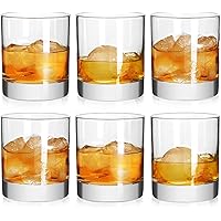 Rock Style Old Fashioned Whiskey Glasses 11 Ounce, Short Glasses For Camping/Party,Set Of 6