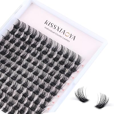 LYMYBETY Cluster Lashes Extensions 144P 13mm D Curl DIY Home Use