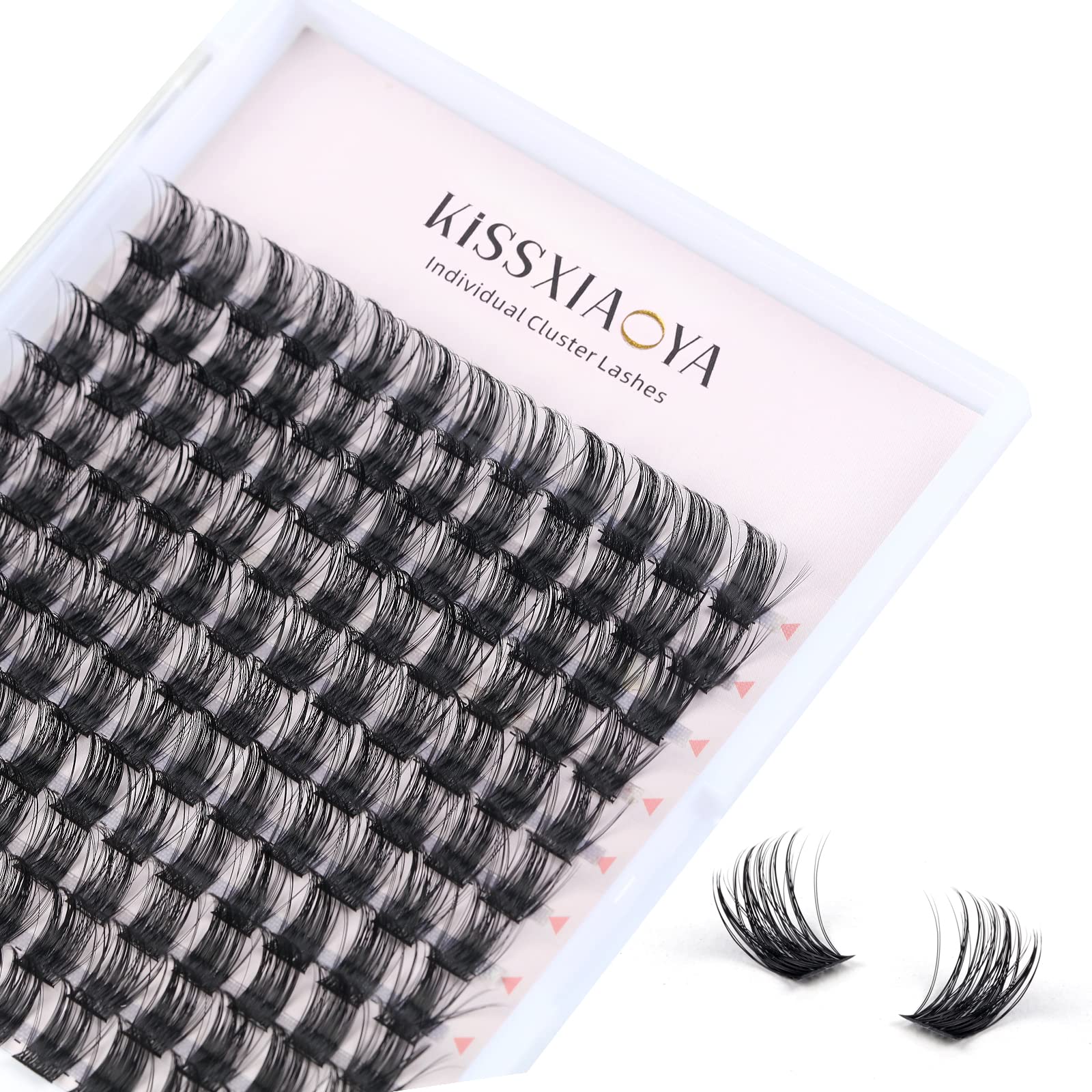 Cluster Lashes Extensions, 144Pcs Individual Clusters Lashes D Curl 13mm, Wide Stem Cluster Eyelashes Soft Natural False Eyelashes DIY Eyelash Extension At Home (13mm, 144P D Curl) — image 1