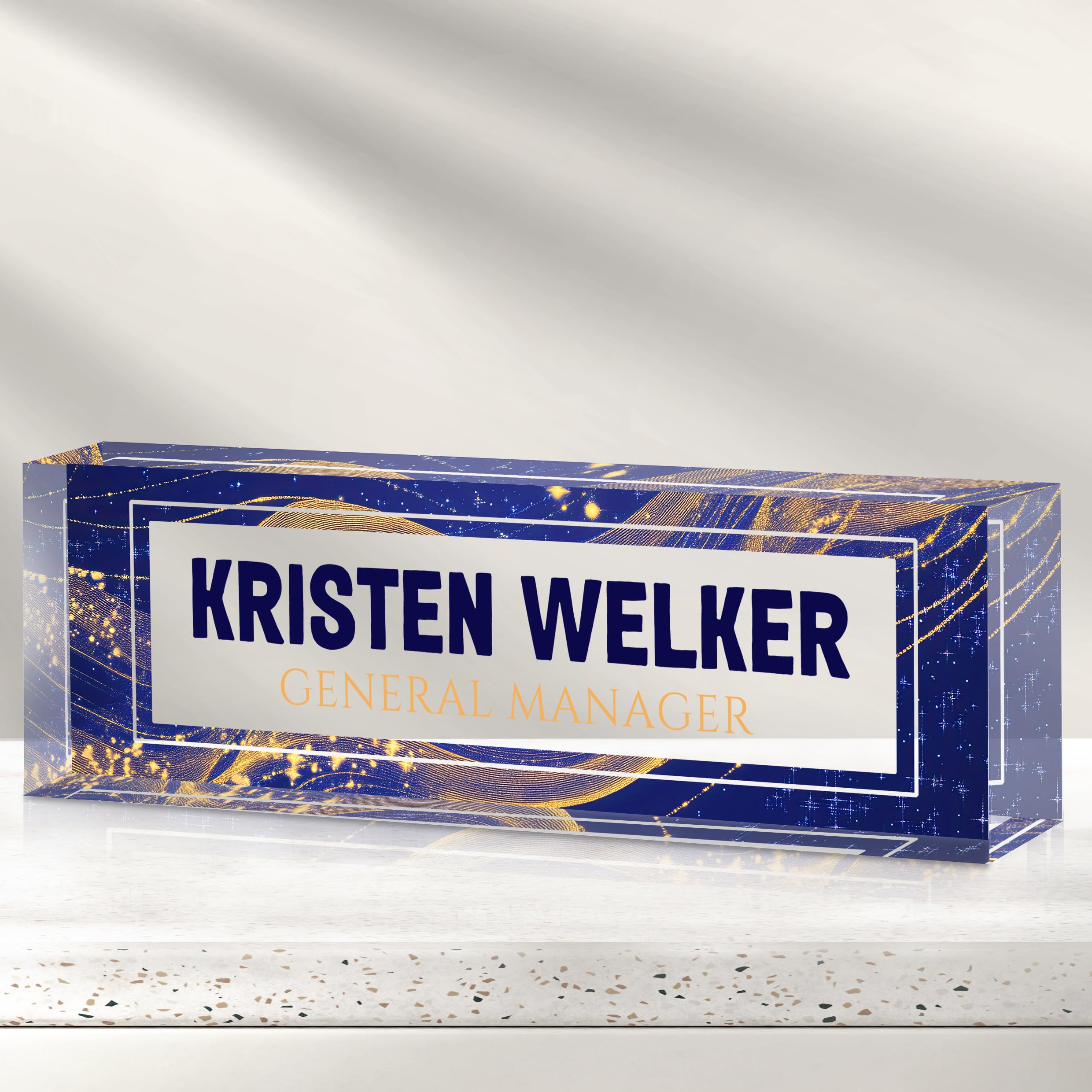 Custom Office Name Plate for Desk - Desk Name Plate