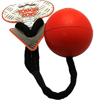 PlayfulSpirit Pelota de Goma con Cuerda – Juguete para perros ...