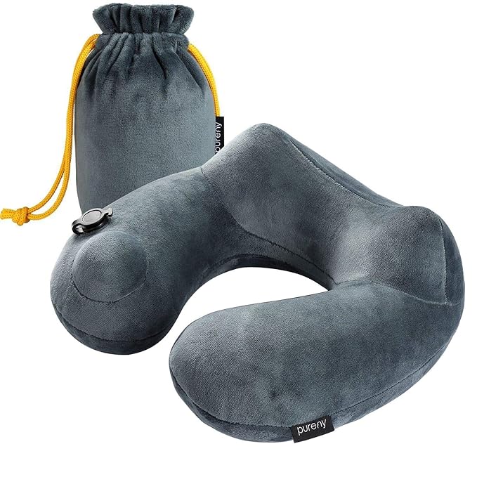 purefly inflatable travel pillow