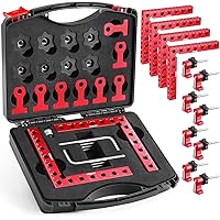 EAWONGEE 90 Degree Positioning Squares Right Angle Clamps(4 Pack, 5.5" x 5.5"(14 x 14cm) Aluminum Alloy Clamping Squares for