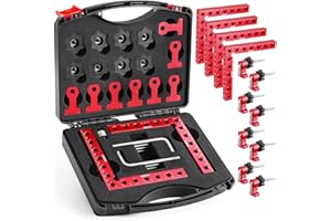 EAWONGEE 90 Degree Positioning Squares Right Angle Clamps（4 Pack, 5.5" x 5.5"(14 x 14cm) Aluminum Alloy Clamping Squares for 