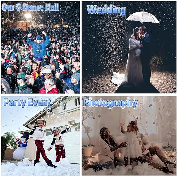 LANGXUN 1500W SNOW MACHINE WITH MANUAL & WIRELESS REMOTE CONTROL | LARGE OUTPUT SNOWMAKING MACHINE FOR INDOOR & OUTDOORS | ADJUSTABLE SNOWFLAKE SIZE | PERFECT FOR CHRISTMAS, WEDDINGS, AND PARTIES