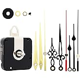 Youngtown 12888 Movement for Clock Repair Replacement 3/4" Shaft Length | Sweep Silent Quartz Clock Replacement with 3 Hand Sets, Fits 5/32-5/16 Inch Clock Dial for DIY Clock Repair &amp; Craft Projects