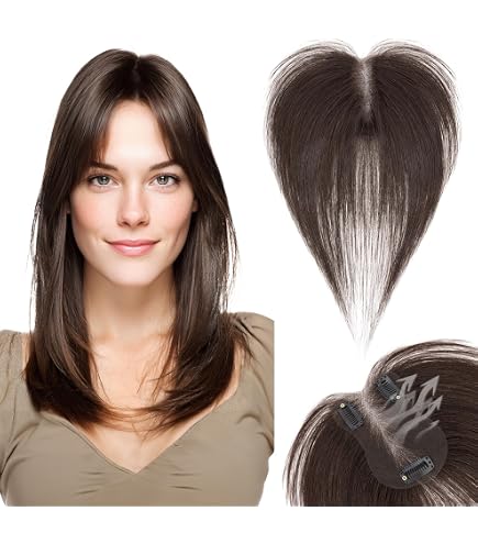 Amazon.com : Hairro Human Hair Toppers For Women No Bang 