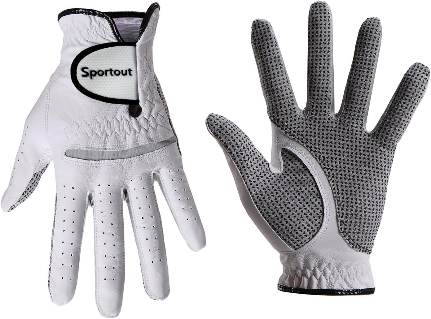 Sportout Golf Gloves, Cabretta Leather Golf Gloves for Men and Women, StableGrip Golf Glove, Perfect for Golf (L, Worn on Right Hand)