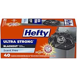 Hefty Ultra Strong 13 Gallon Trash Bags, Black Tall