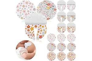 Breling 18 Pack Feeding Tube Pads Button Pad Gtube Button Covers Reusable g Tube Cutie Dinosaur Feeding Supplies for Kids Baby Breastfeeding Nursing Care (Flower)