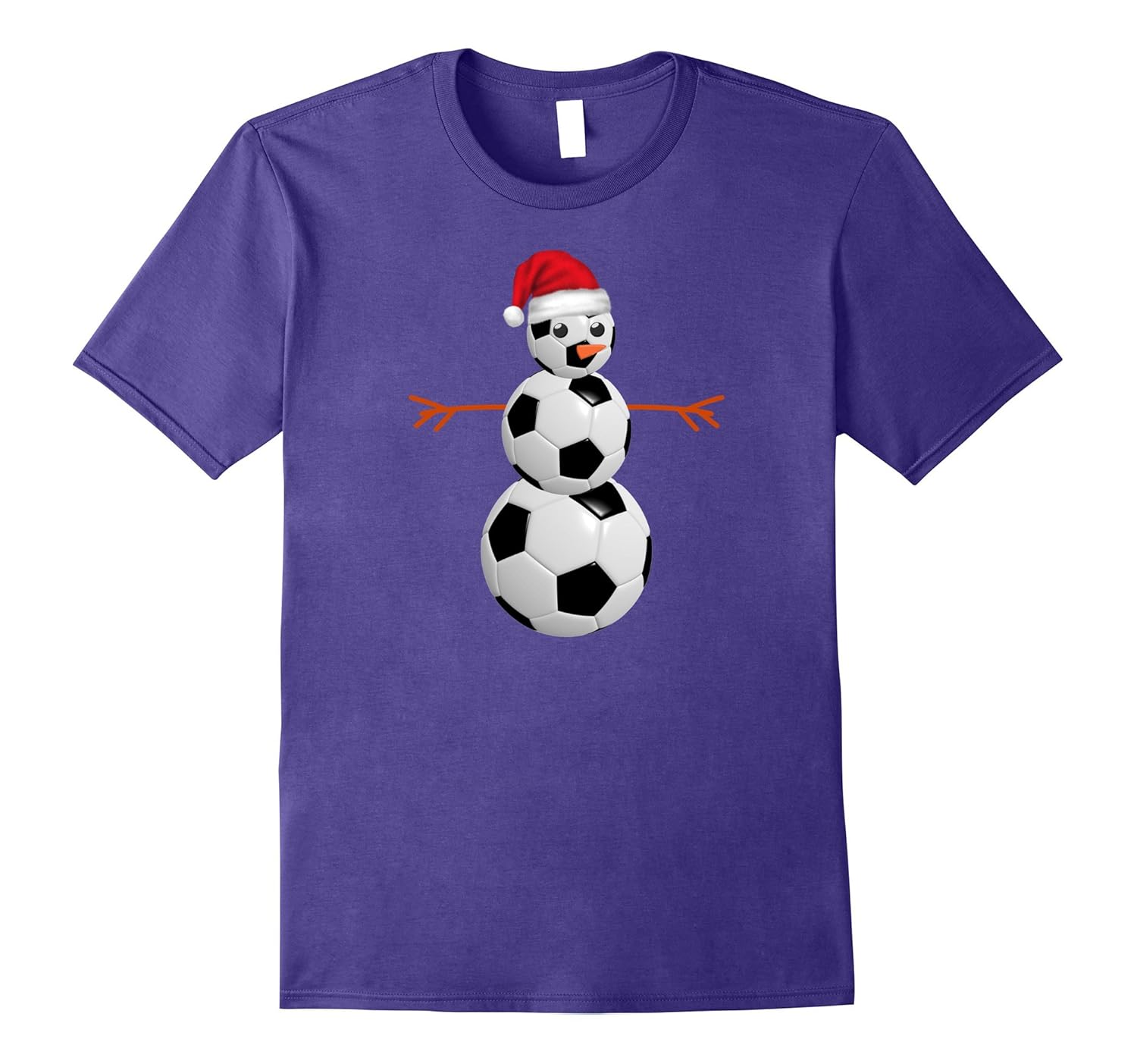 Soccer Snowman Cool Christmas T-Shirt-ANZ