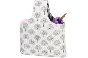 Teamoy Knitting Tote Bag, Travel Project Wrist Bag for knitting Needles(up to 14 Inches), Yarn and Crochet Supplies, Lightwei