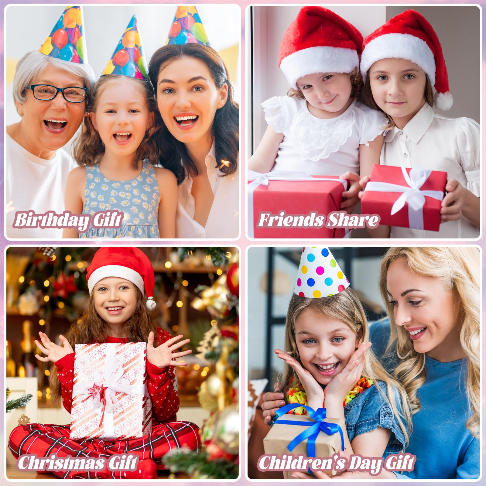 Faburo 30pcs Kids Jewelry for Girls, 10 Necklaces, 10 Rings, 10 Bracelets, Little Girls Jewelry Kids Unicorn Necklace Rings for girls, Kid Bracelets Necklace Birthday Gift Age 2 4 6 8