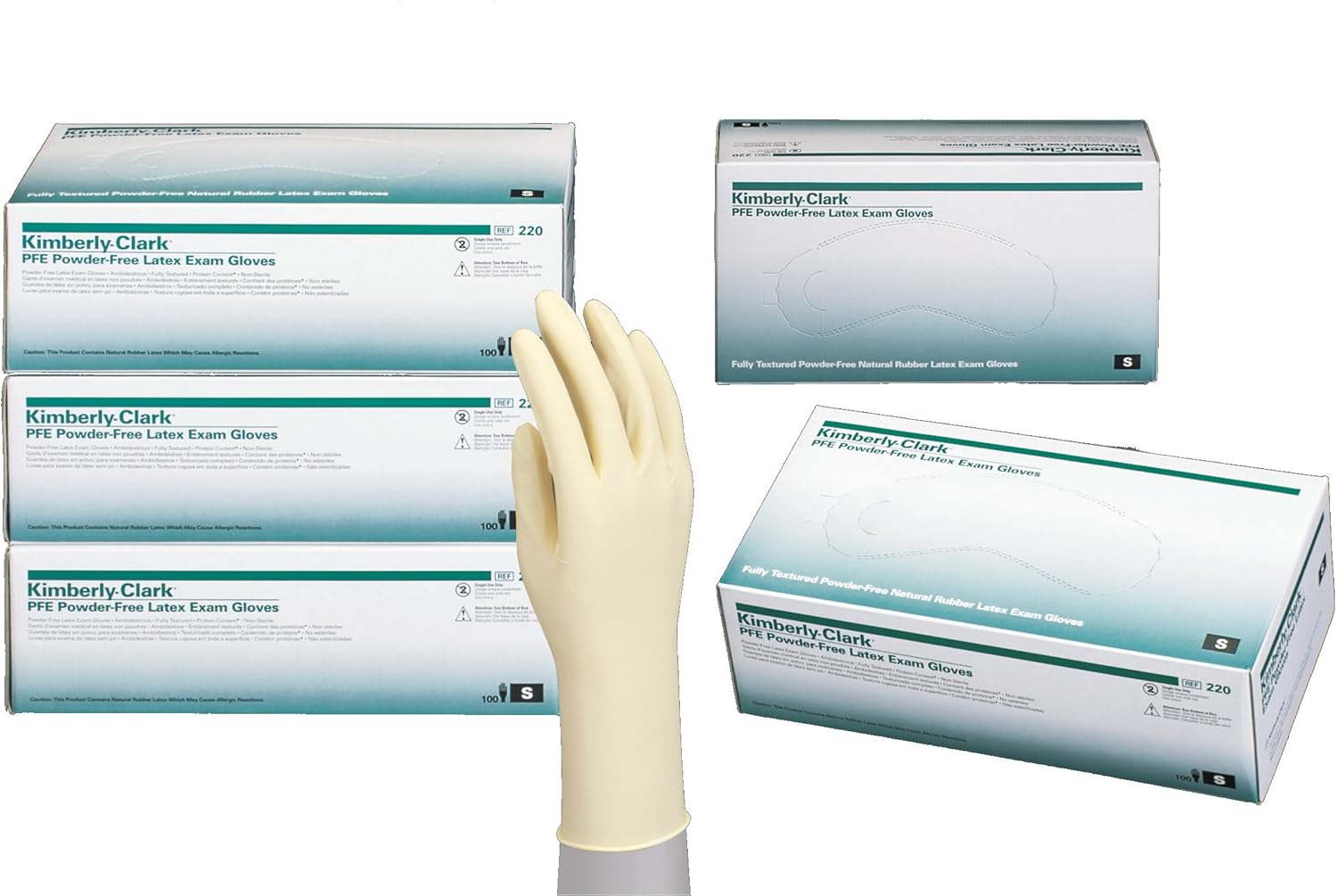 Kimberly Clark PFE Latex Exam Gloves, Tan, Large 57440