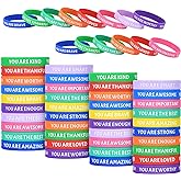 IDREAMBAND Inspirational Wristbands, Colorful Inspirational Rubber Bracelets, Classroom prizes/gifts for students