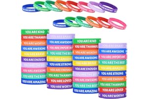 IDREAMBAND Inspirational Wristbands, Colorful Inspirational Rubber Bracelets, Classroom prizes/gifts for students