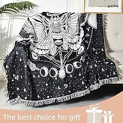 Shesyuki Boho Throw Blanket Reversible Cotton